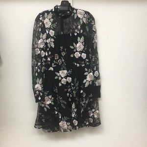 Zac Posen lace floral mini dress